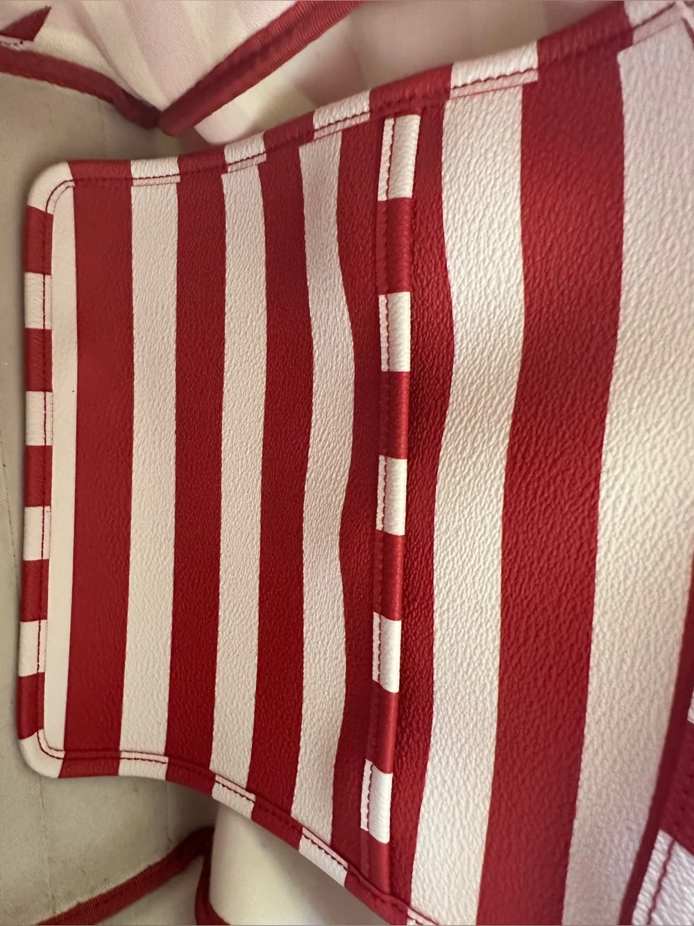 Kate Spade Kennywood Sidney satchel red and white stripe